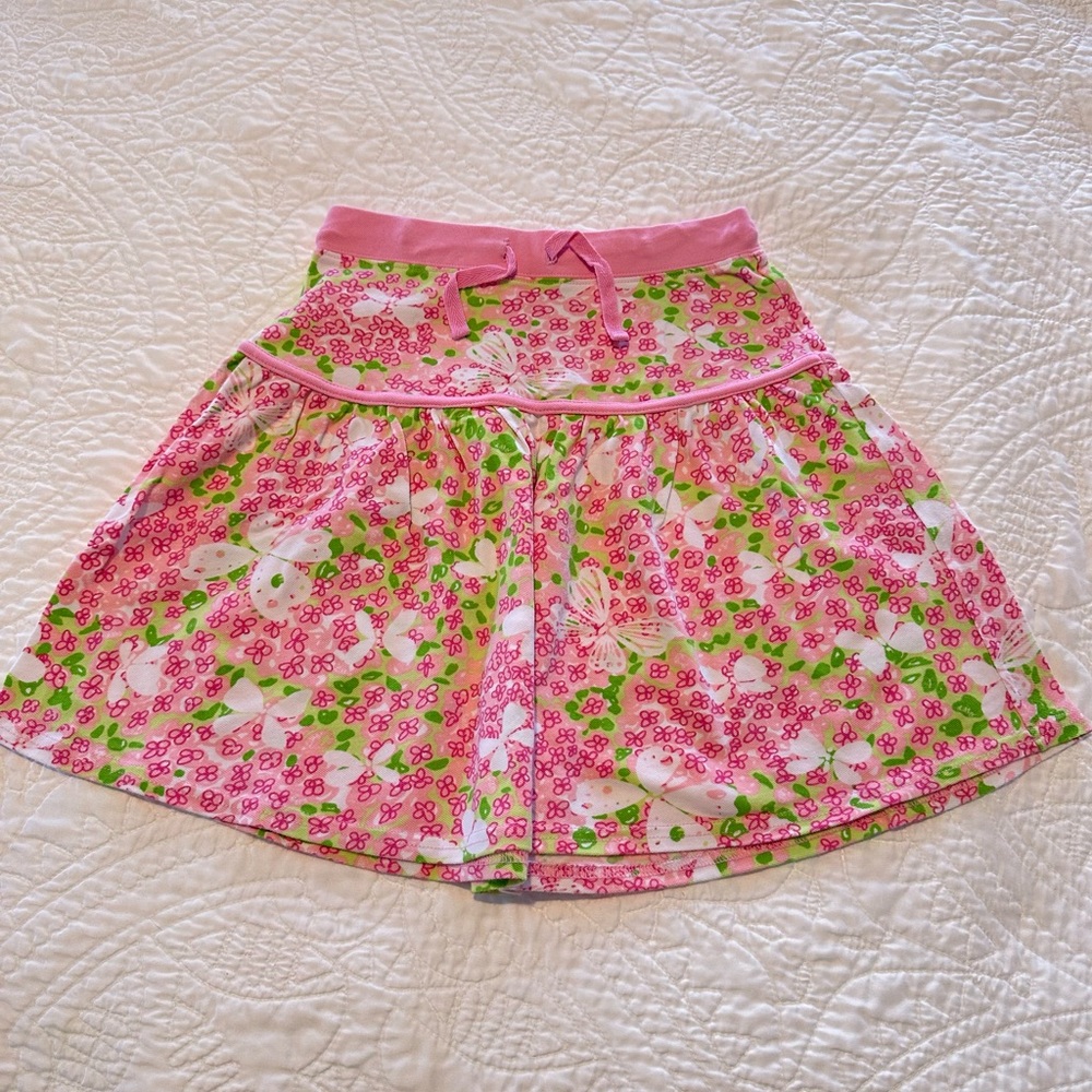 Lilly Pulitzer Vintage floral cotton blend skirt size 10 girls